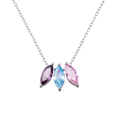 Custom Family Birthstone Necklace