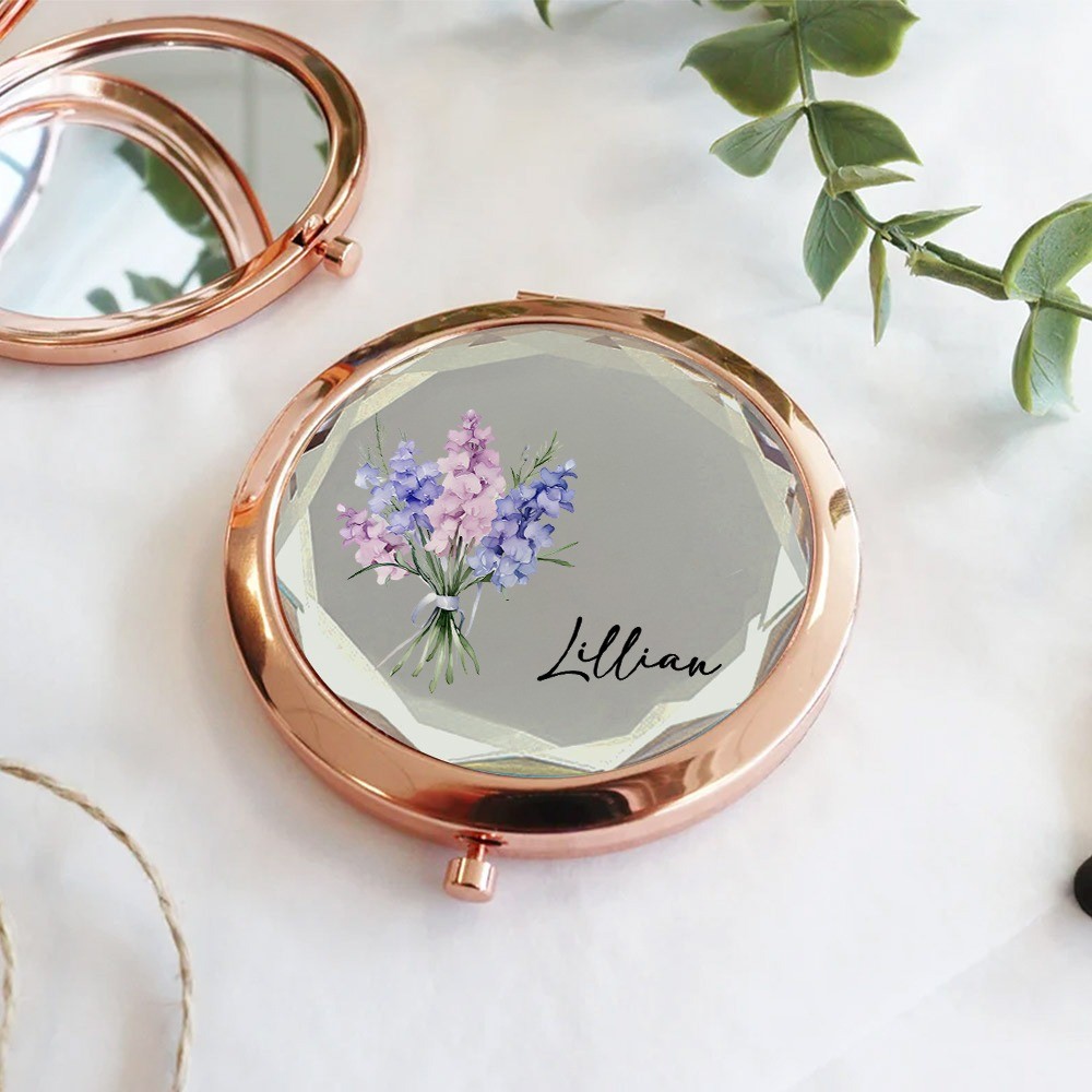 Makeup mirror with name