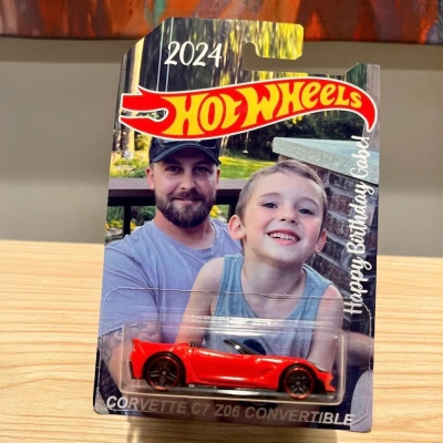Custom/Personalized Photo background-Hot Toy Car Wheel Packaging, custom car gift, HW gift for car lovers, perfect for anniversari