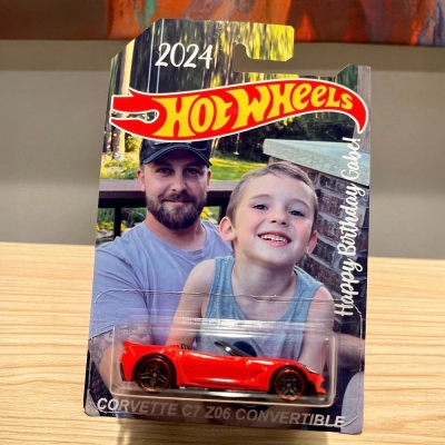 Custom/Personalized Photo background-Hot Toy Car Wheel Packaging, custom car gift, HW gift for car lovers, perfect for anniversari