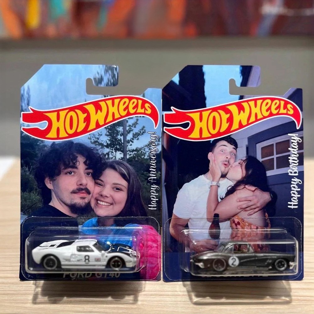 Custom/Personalized Photo background-Hot Toy Car Wheel Packaging, custom car gift, HW gift for car lovers, perfect for anniversari