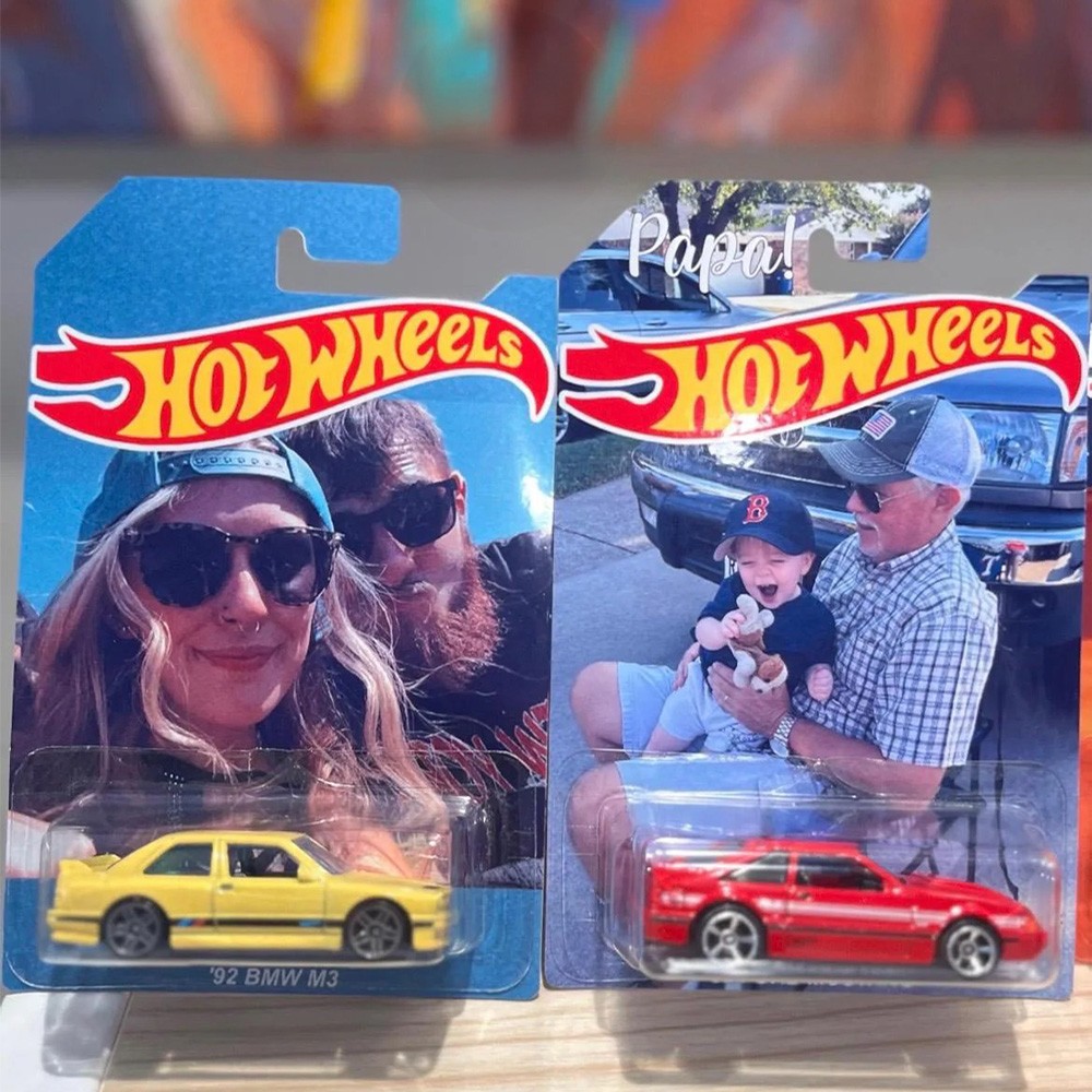 Custom/Personalized Photo background-Hot Toy Car Wheel Packaging, custom car gift, HW gift for car lovers, perfect for anniversari