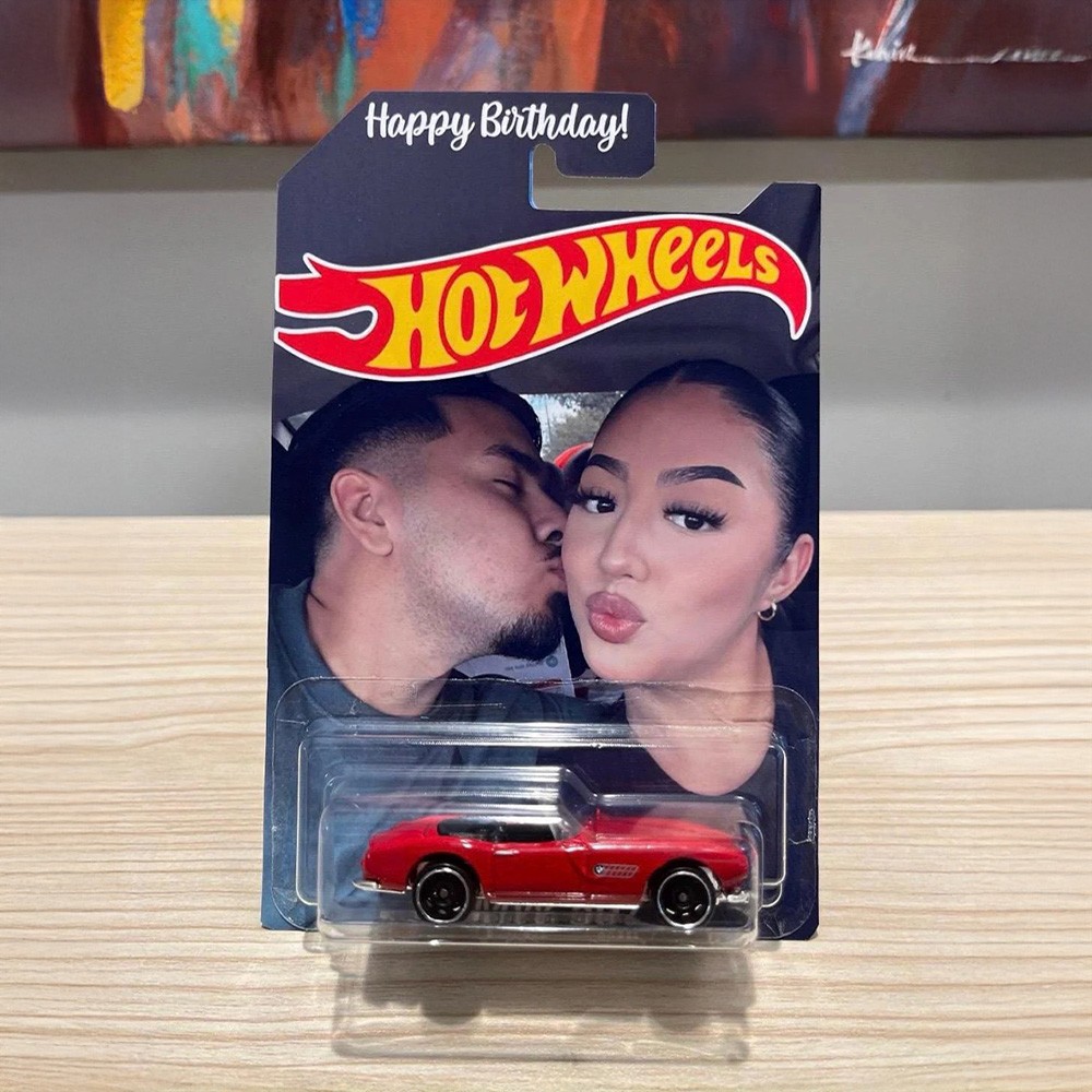 Custom/Personalized Photo background-Hot Toy Car Wheel Packaging, custom car gift, HW gift for car lovers, perfect for anniversari
