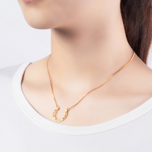 Personalized Horseshoes Name Necklace