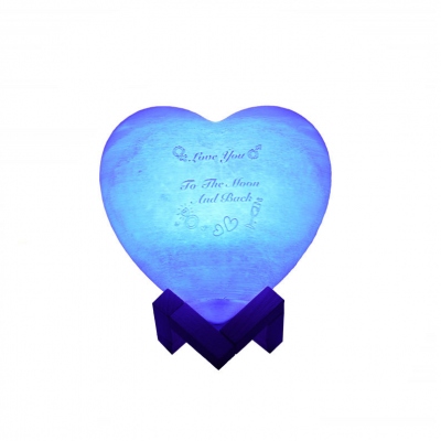 Personalized Heart Photo 3D Night Light with Remote