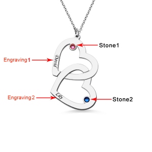 double heart pendant