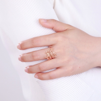 customized families name ring