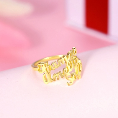 customized families name ring