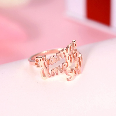 customized families name ring