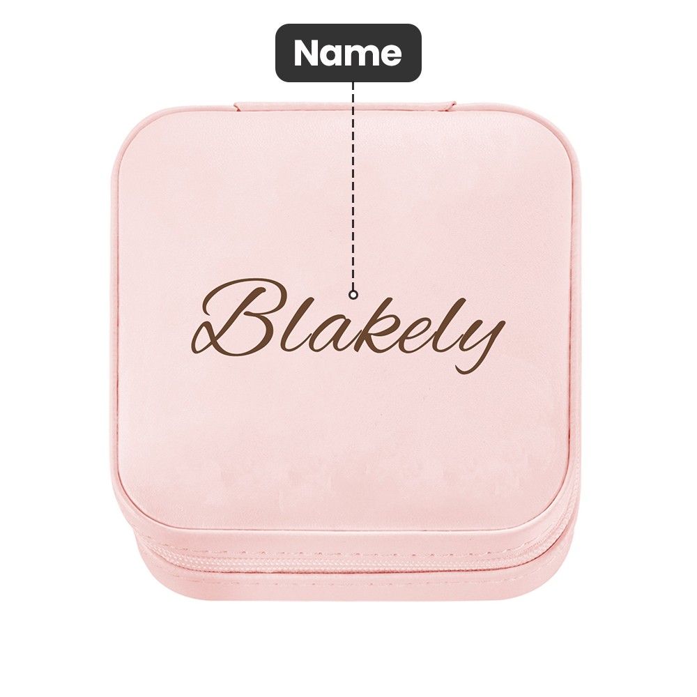 Custom Leather Name Jewelry Box, Multiple Compartments Organizer Box, Birthday/Wedding Gift for Mother/Wife/Bridesmaids
