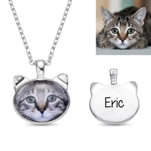Customized Cat Color Photo Necklace