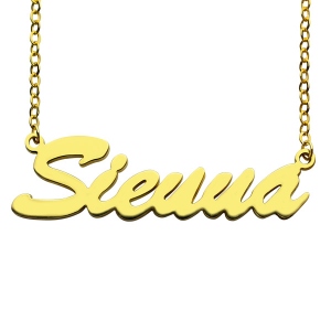 Personligt namnhalsband i guld "Sienna"