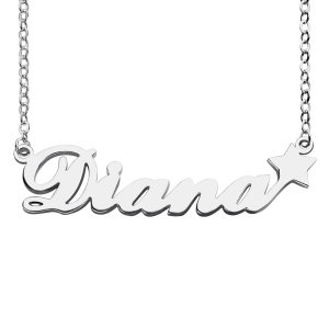 Personalized Letter Name Necklace Sterling Silver