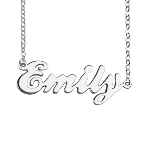 Custom Cursive Name Necklace Sterling Silver