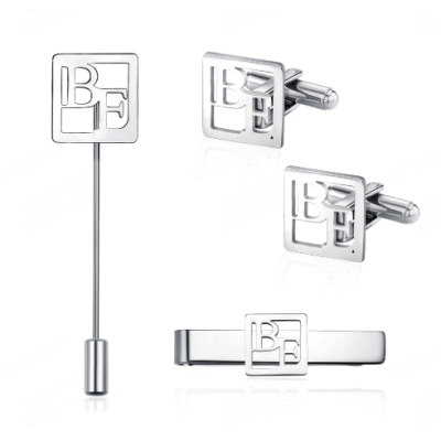 Personalized Minimalist Monogram Cufflinks, Initials Cufflinks, Stainless Steel Cufflinks, Groomsmen Cufflinks, Father's Day Gift, Gift for Dad/Him