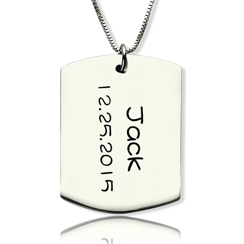 Personalized ID Dog Tag Necklace with Name