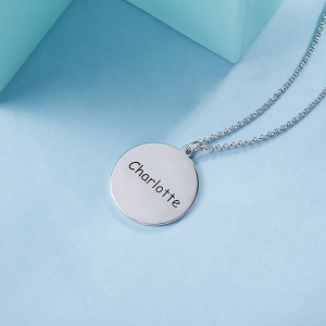 Personalized Graffiti Disc Necklace 