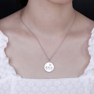 Personalized Graffiti Disc Necklace 