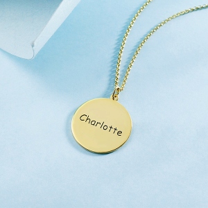 Personalized Graffiti Disc Necklace