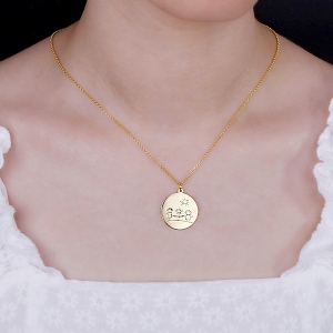 Personalized Graffiti Disc Necklace