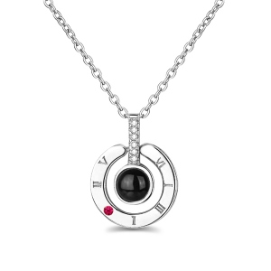 Personalized Memorial Name Necklace with "Happy birthday" in 100 languages.
