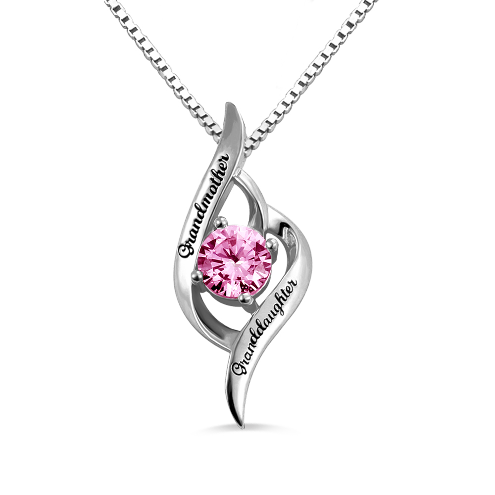 Grandmother & Granddaughter Love Necklace Sterling Silver