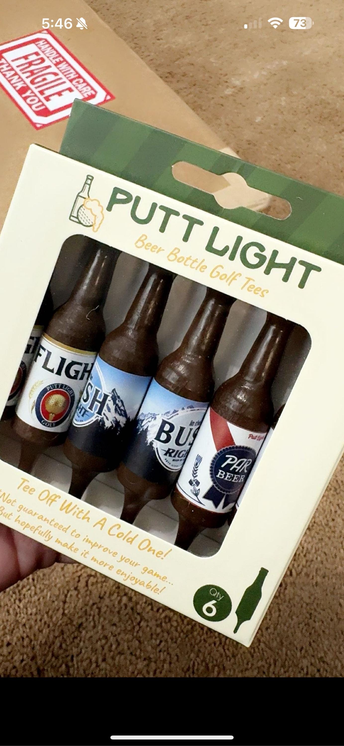 Beer Bottle Golf Tees - Golfer Gift For Him Fathers Day Present for Men Golf Accessories Golf Tournament Holiday Gift For Him Funny Golf