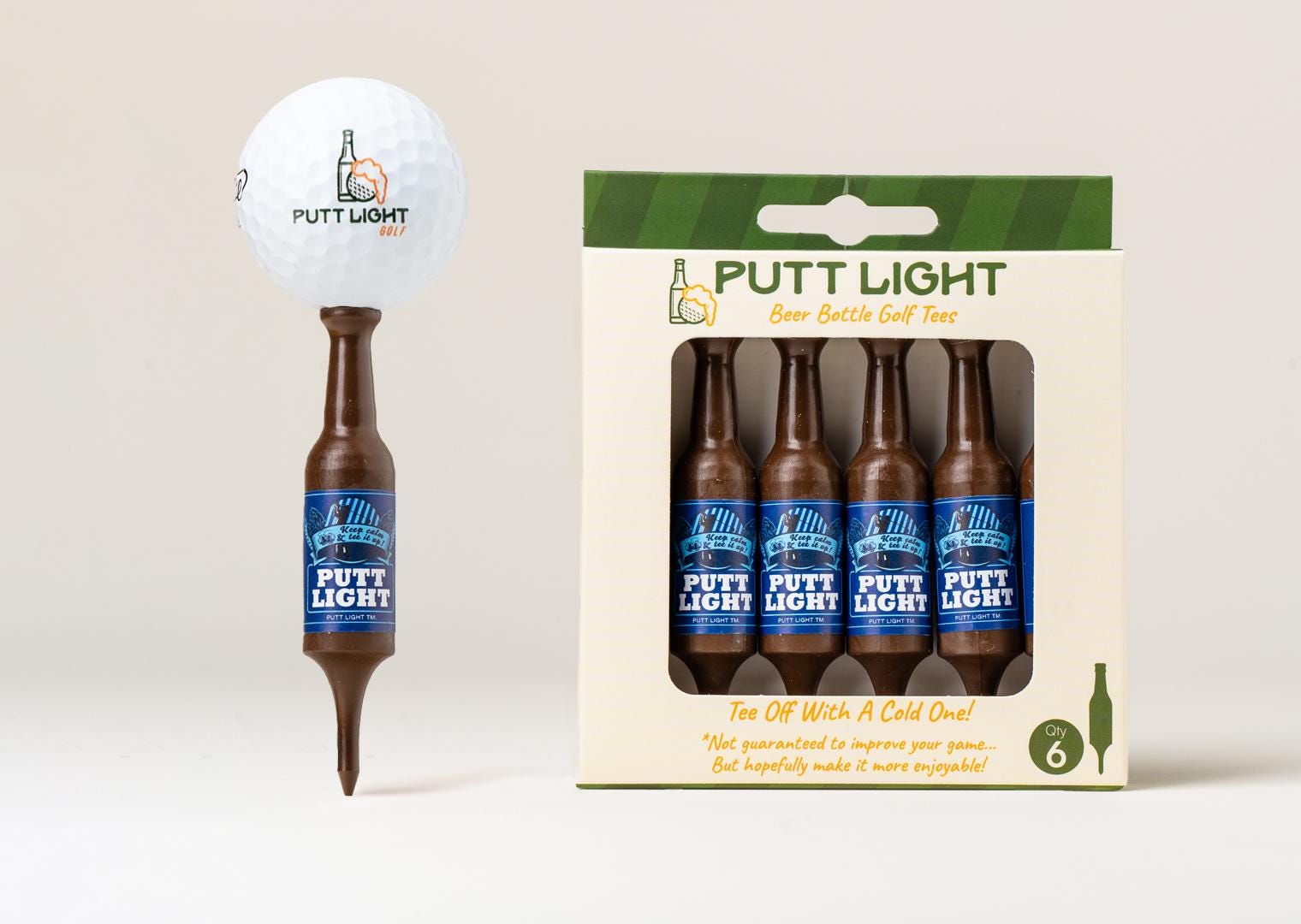 Beer Bottle Golf Tees - Golfer Gift For Him Fathers Day Present for Men Golf Accessories Golf Tournament Holiday Gift For Him Funny Golf