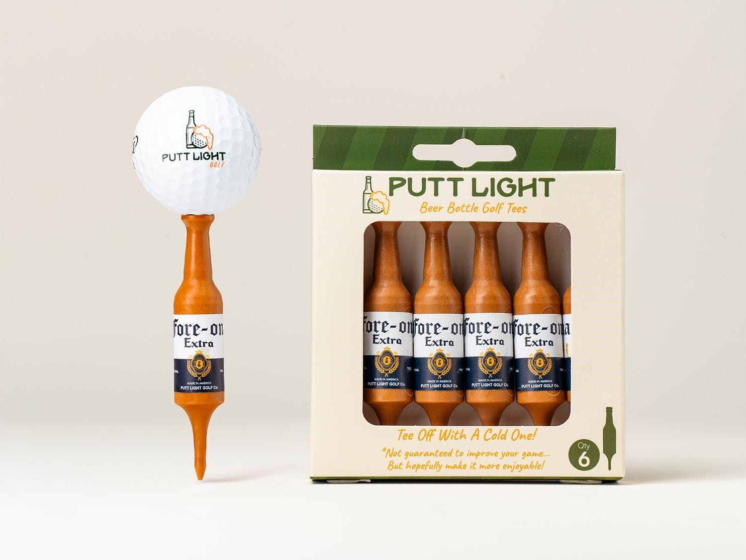 Beer Bottle Golf Tees - Golfer Gift For Him Fathers Day Present for Men Golf Accessories Golf Tournament Holiday Gift For Him Funny Golf