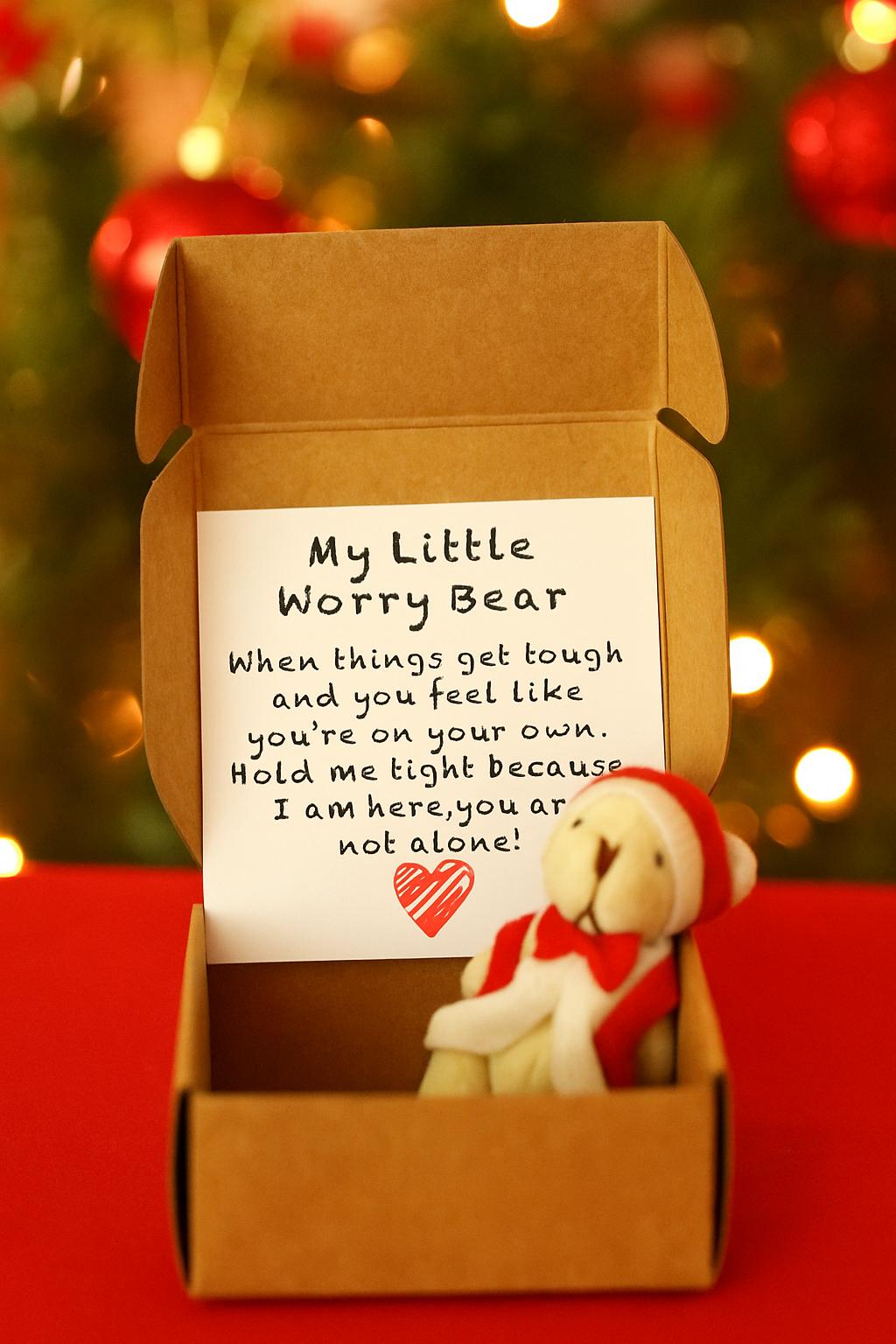 Christmas Gift Christmas Bear Hug • Mini Bear Hug Gift • Christmas Pocket Hug • Stocking Filler • Secret Santa Gift Holiday Care Gift