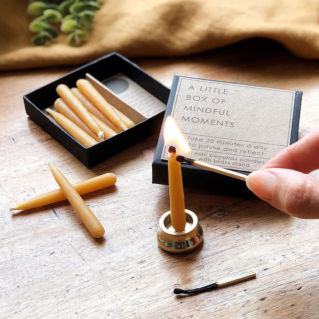 Mini Mindful Moments ® Candle Set - Beeswax Candle Gift Set