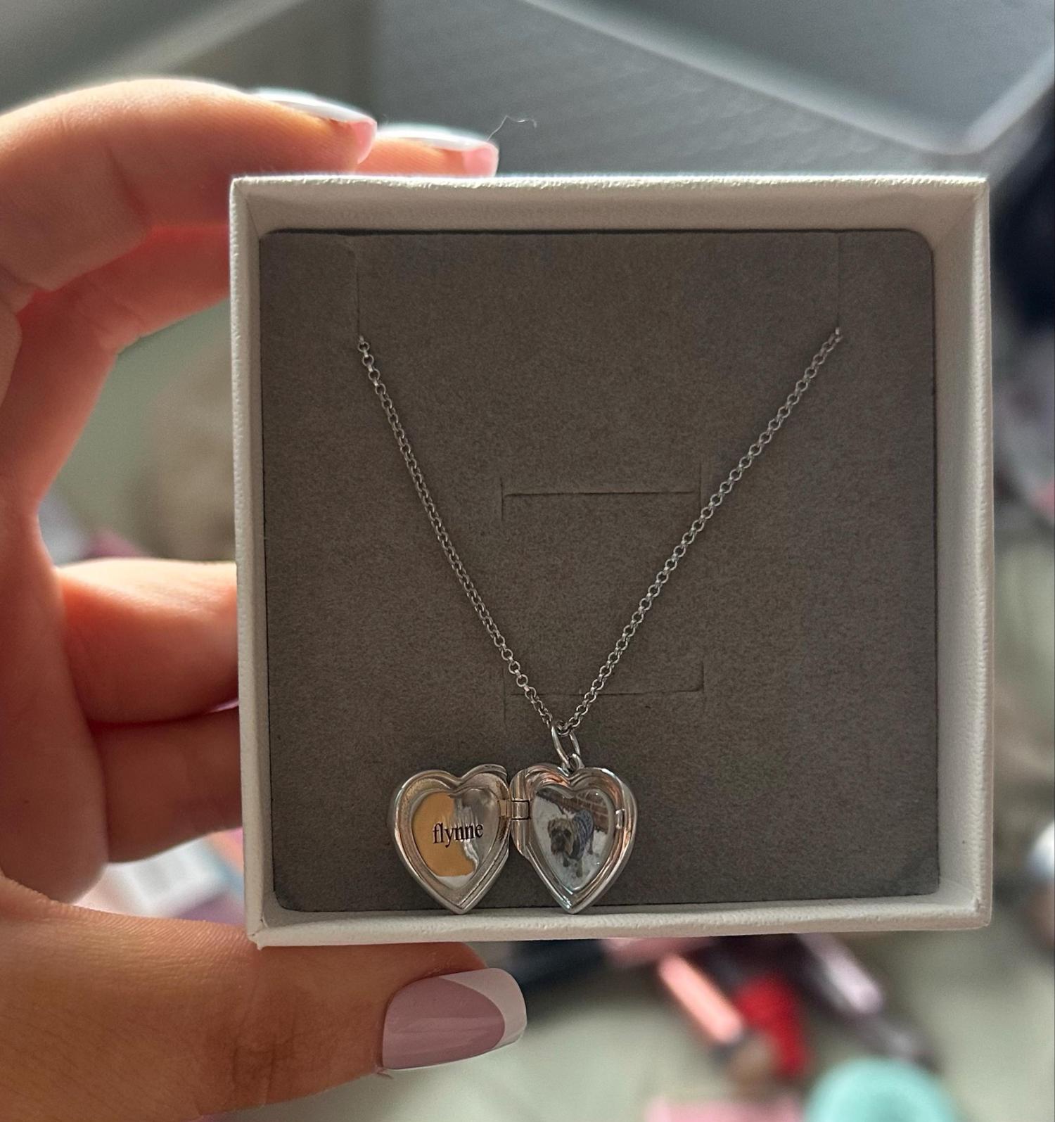 PERIMADE Heart Paw Photo Locket Necklace • Personalized Waterproof Picture Charm • Minimalist Pet Memorial Jewelry • Trendy Best Friend Gift