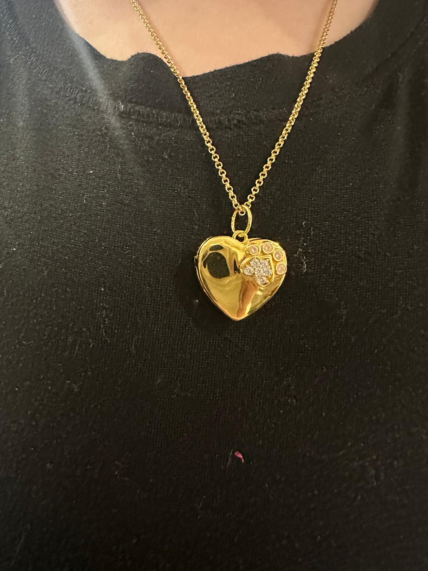 PERIMADE Heart Paw Photo Locket Necklace • Personalized Waterproof Picture Charm • Minimalist Pet Memorial Jewelry • Trendy Best Friend Gift