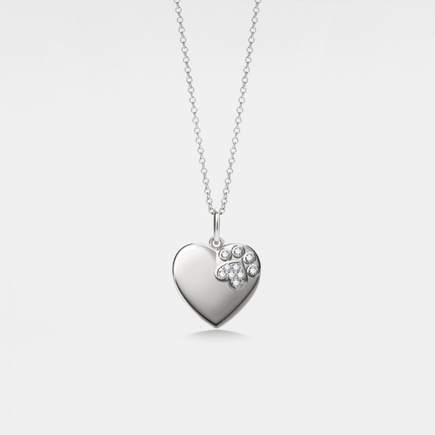 PERIMADE Heart Paw Photo Locket Necklace • Personalized Waterproof Picture Charm • Minimalist Pet Memorial Jewelry • Trendy Best Friend Gift