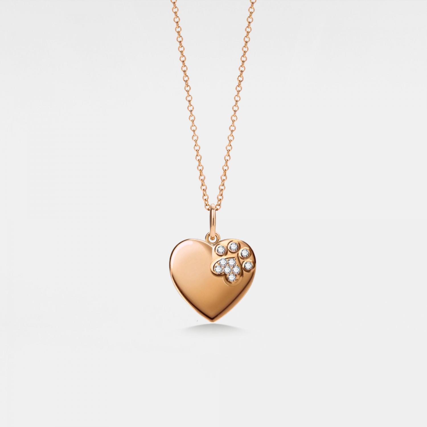 PERIMADE Heart Paw Photo Locket Necklace • Personalized Waterproof Picture Charm • Minimalist Pet Memorial Jewelry • Trendy Best Friend Gift