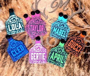Custom Ritchey Ear Tags – Personalized Livestock Tags for Cattle, Goats, Sheep, Never Fades