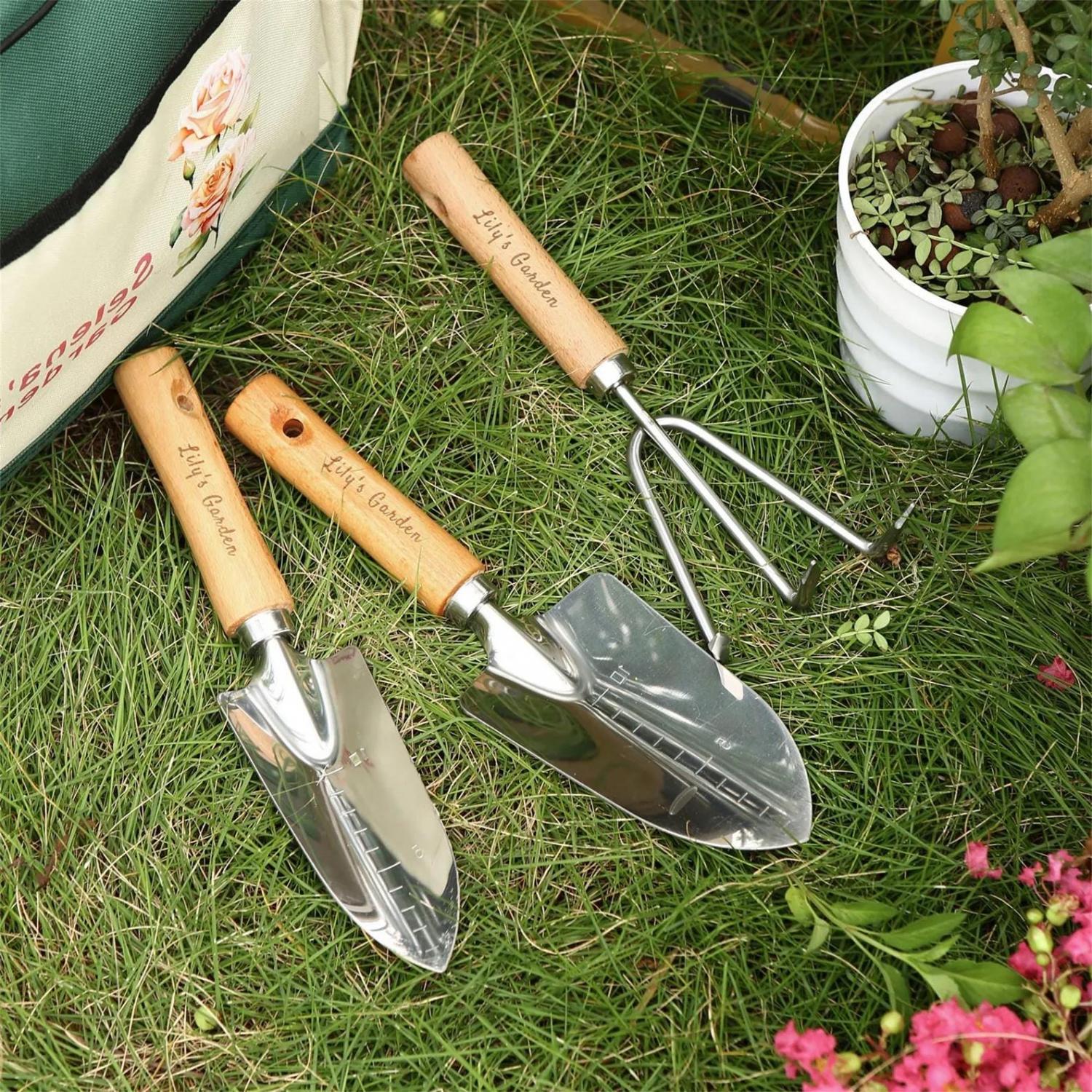 Personalized Gardening Bag and Tools, Garden Tote Bag, Garden Bag, Gardening Gifts, Gift for Gardener, Mom Grandma Gifts, Mothers Day Gifts