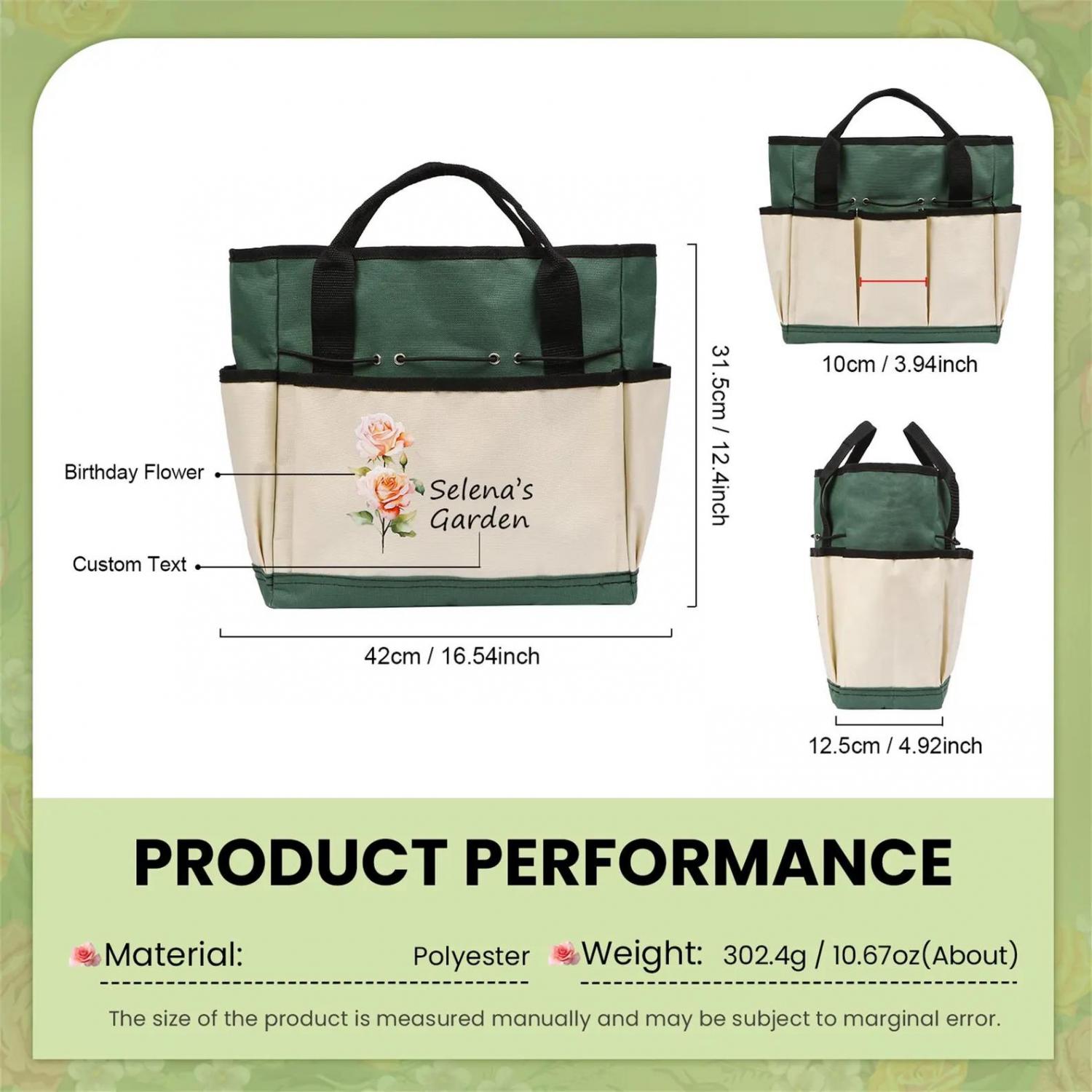 Personalized Gardening Bag and Tools, Garden Tote Bag, Garden Bag, Gardening Gifts, Gift for Gardener, Mom Grandma Gifts, Mothers Day Gifts