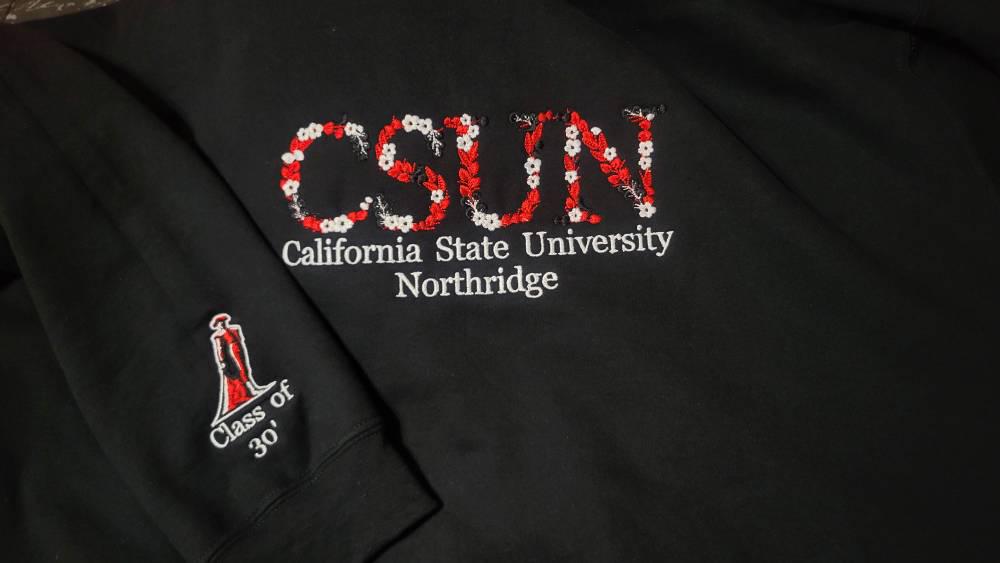 Custom College Embroidered Sweatshirt | Greek Letter Embroidered Hoodie | College University High School Shirt | Graduation Gift For Friend