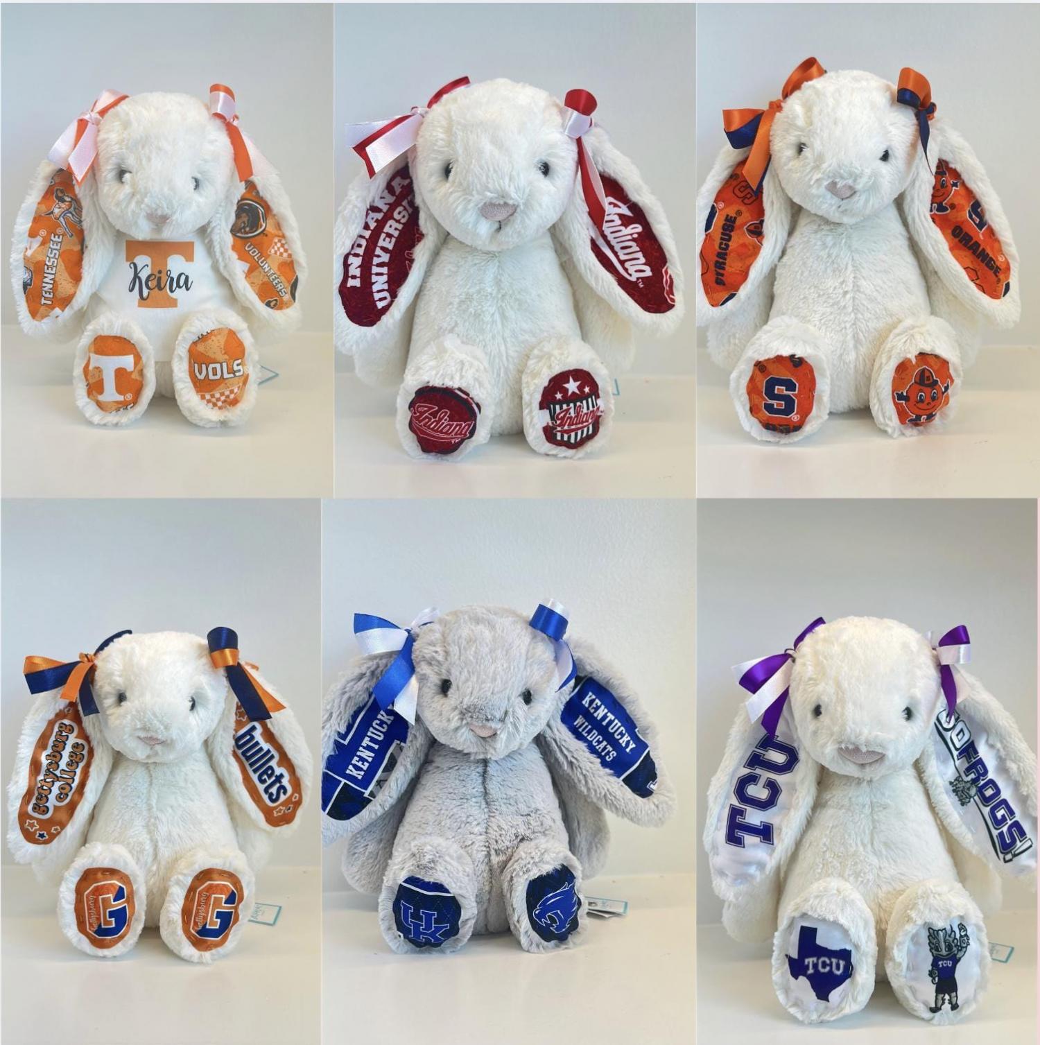 Custom Collegiate Jellycats: College Acceptance, Graduation, Alumni Gift - ALL Schools | Handmade to Order | Please Read Before Purchasing