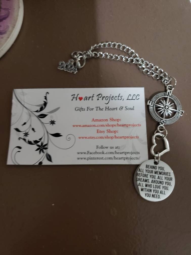 2026 Graduation Rearview Car Charm – “Behind You All Your Memories” High School or College Grad Gift for Her