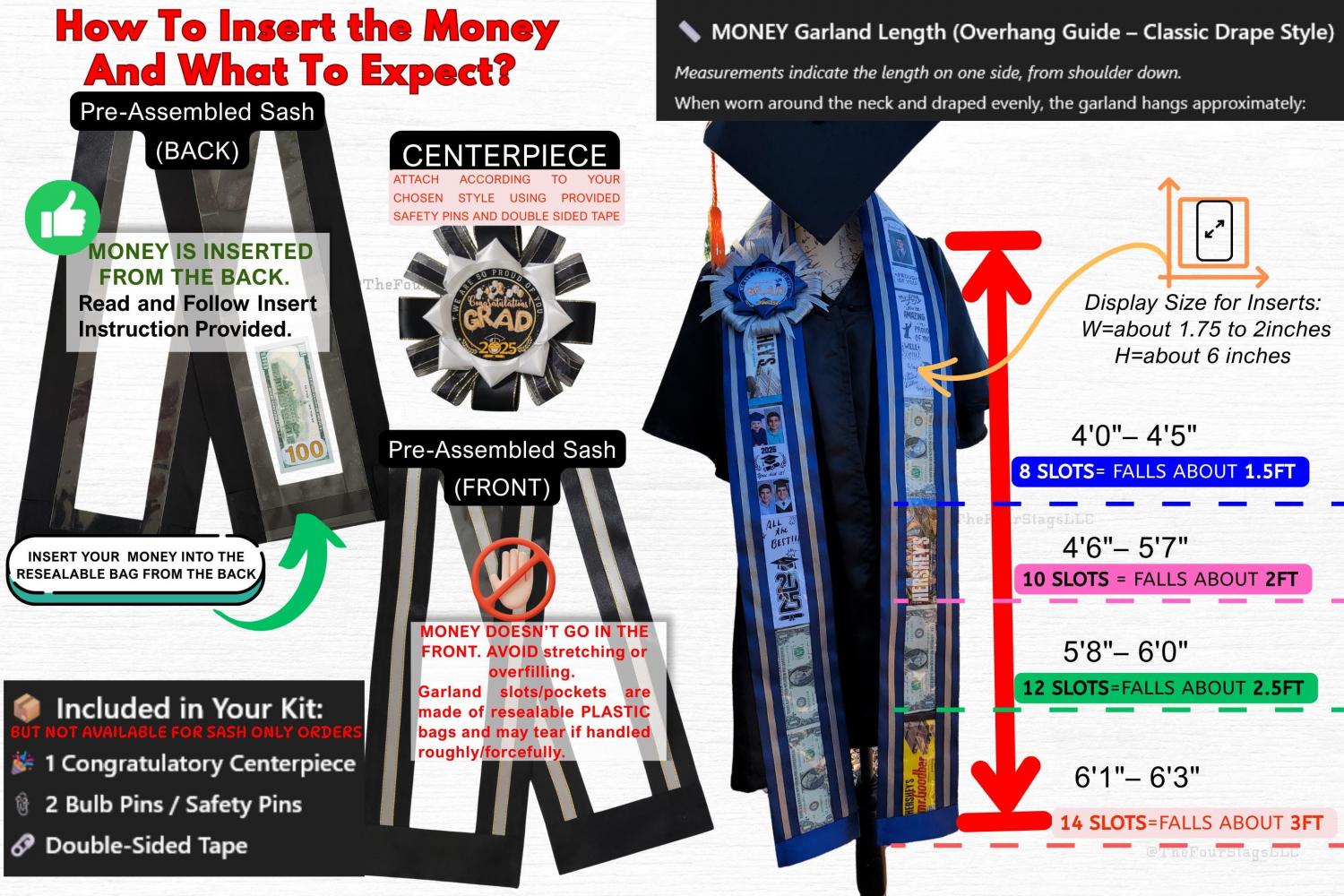 Custom Graduation Money Lei Kit 2026: Personalized Cash Gift, Money Garland