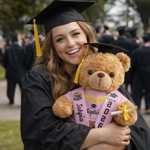 Personalized Graduation Teddy Bear Gift For Her, Custom Class Of 2026 Plush Toy, High School College Senior Present, Graduation Keepsake