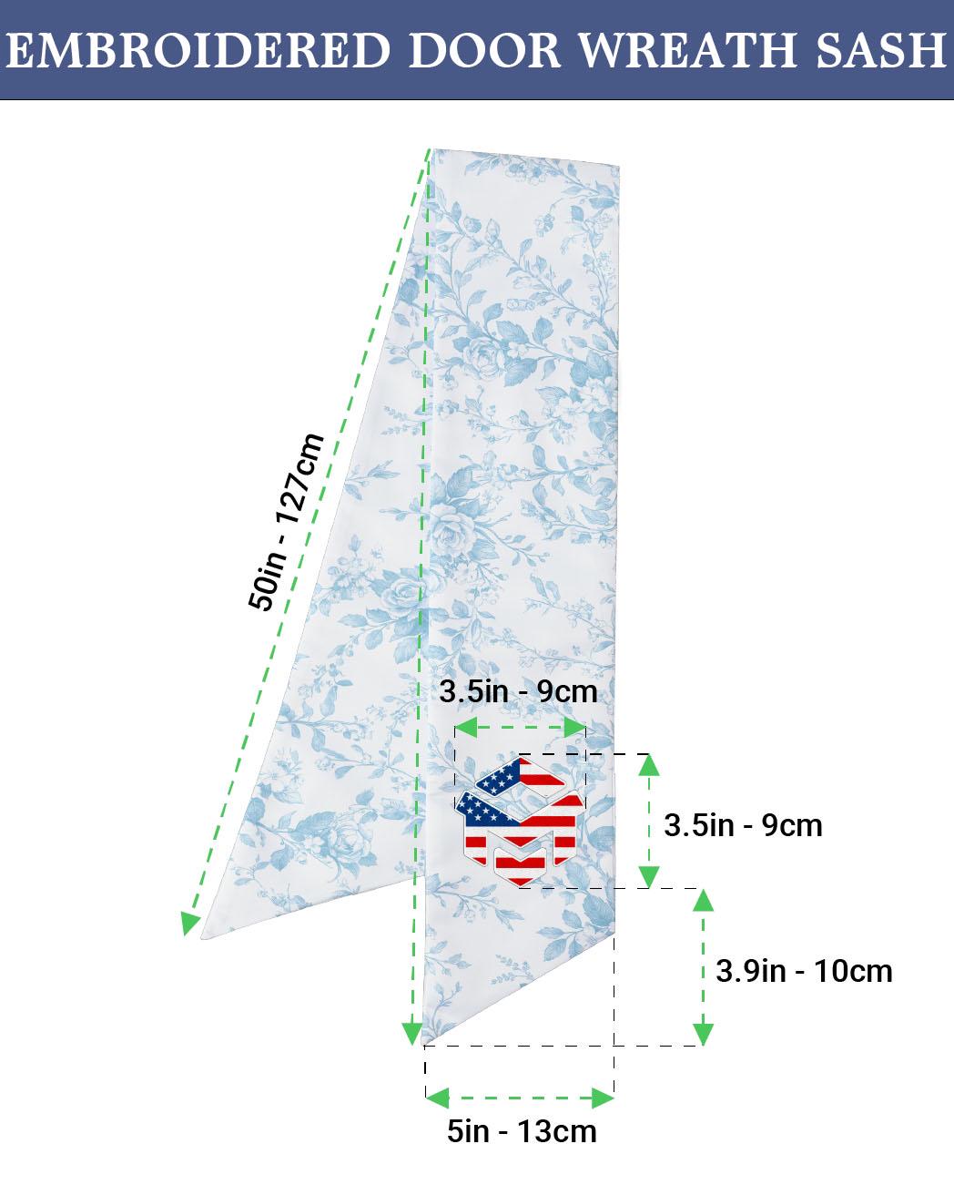 Embroidered Bouquet Ribbon Sash, Custom Monogram Prom Graduation Wrap