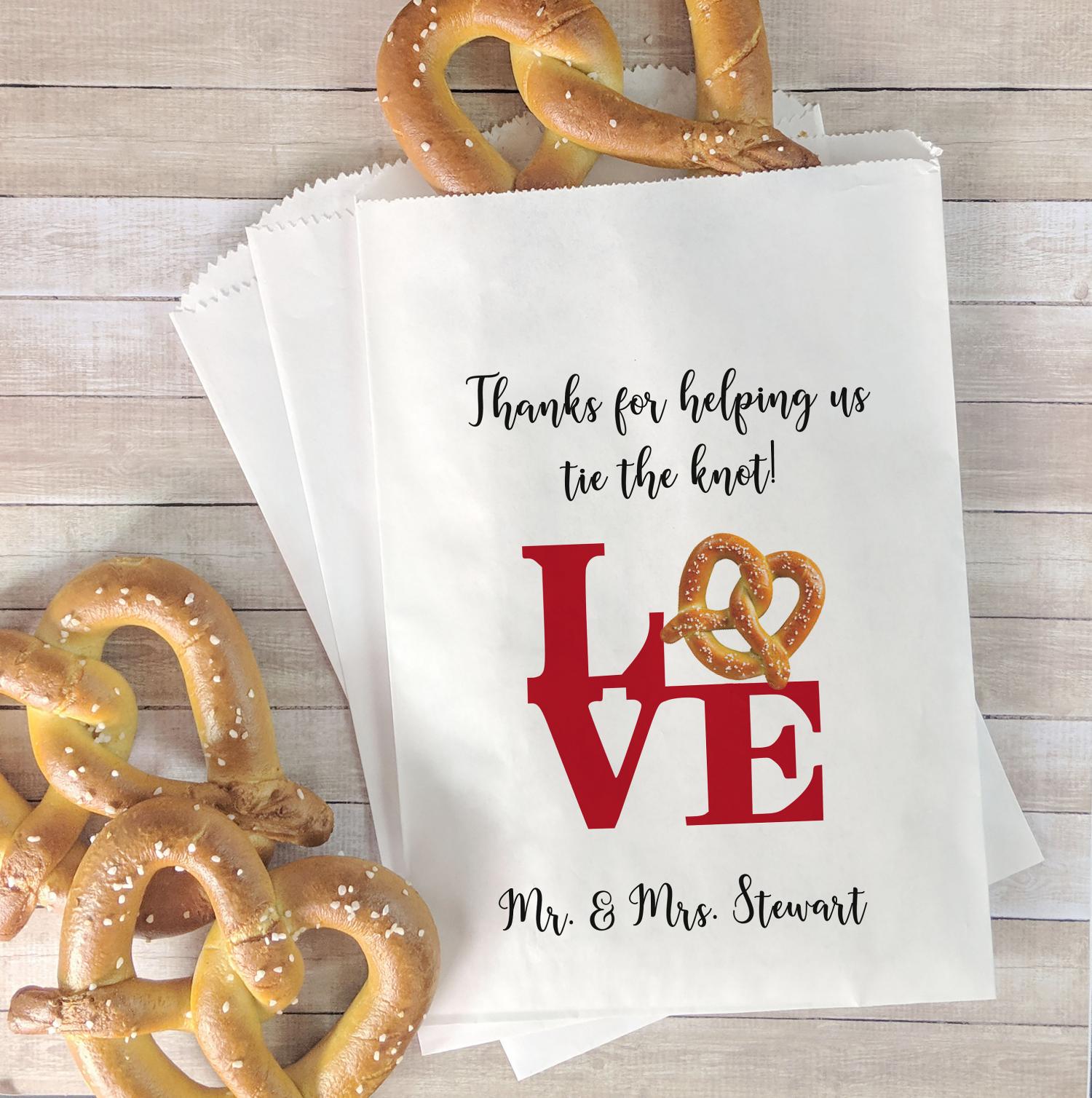 Philly Pretzel Bags: LOVE Pretzel Bags for Weddings