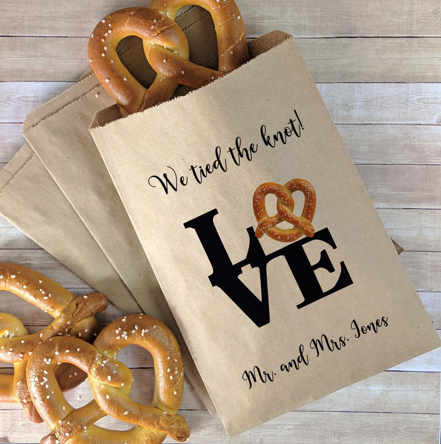Philly Pretzel Bags: LOVE Pretzel Bags for Weddings