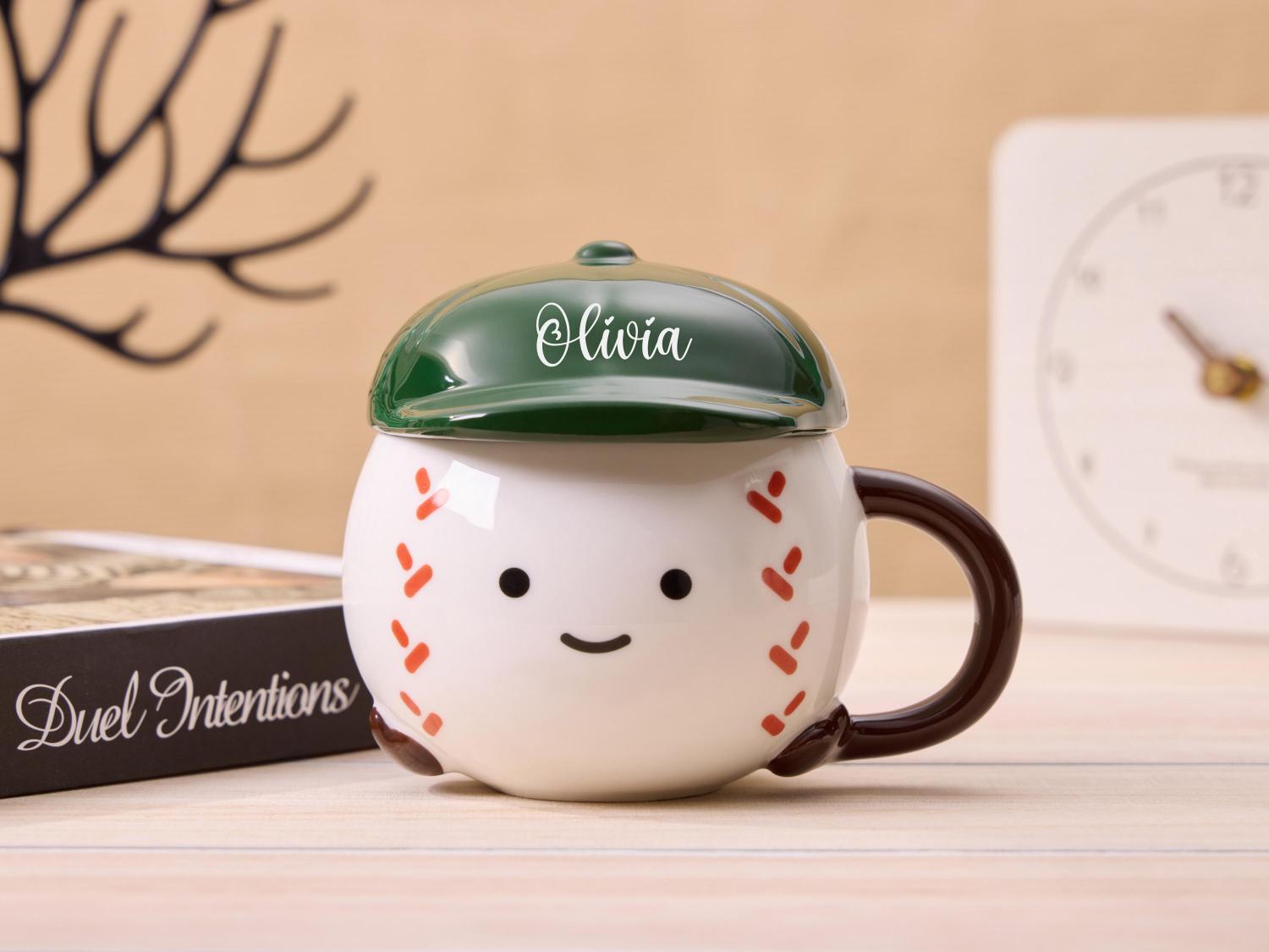 Personalized Ceramic Baseball Mug,Baseball Coach Gift,Baseball Coffee Mug,Baseball Fan Gifts,Baseball Gifts For Boyfriend,Gift for Him