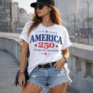 America 250 Years Freedom Retro Americana Graphic, Retro USA 250th Anniversary 2026 PNG, 250 Years of America, Patriotic Graphic 4th of July