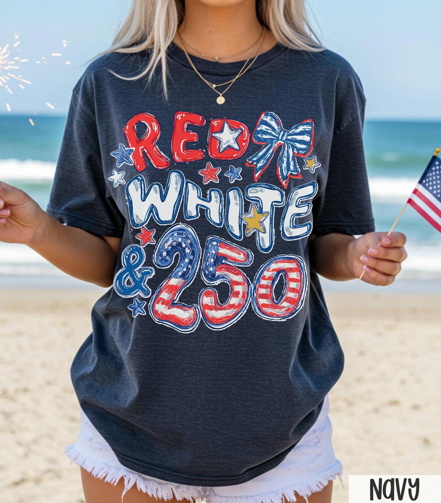 Comfort Colors 250th Anniversary Shirt, Red White and 250 Tee, 4th of July Shirt, Preppy Patriotic Tee, USA America Shirt, Flag Tshirt