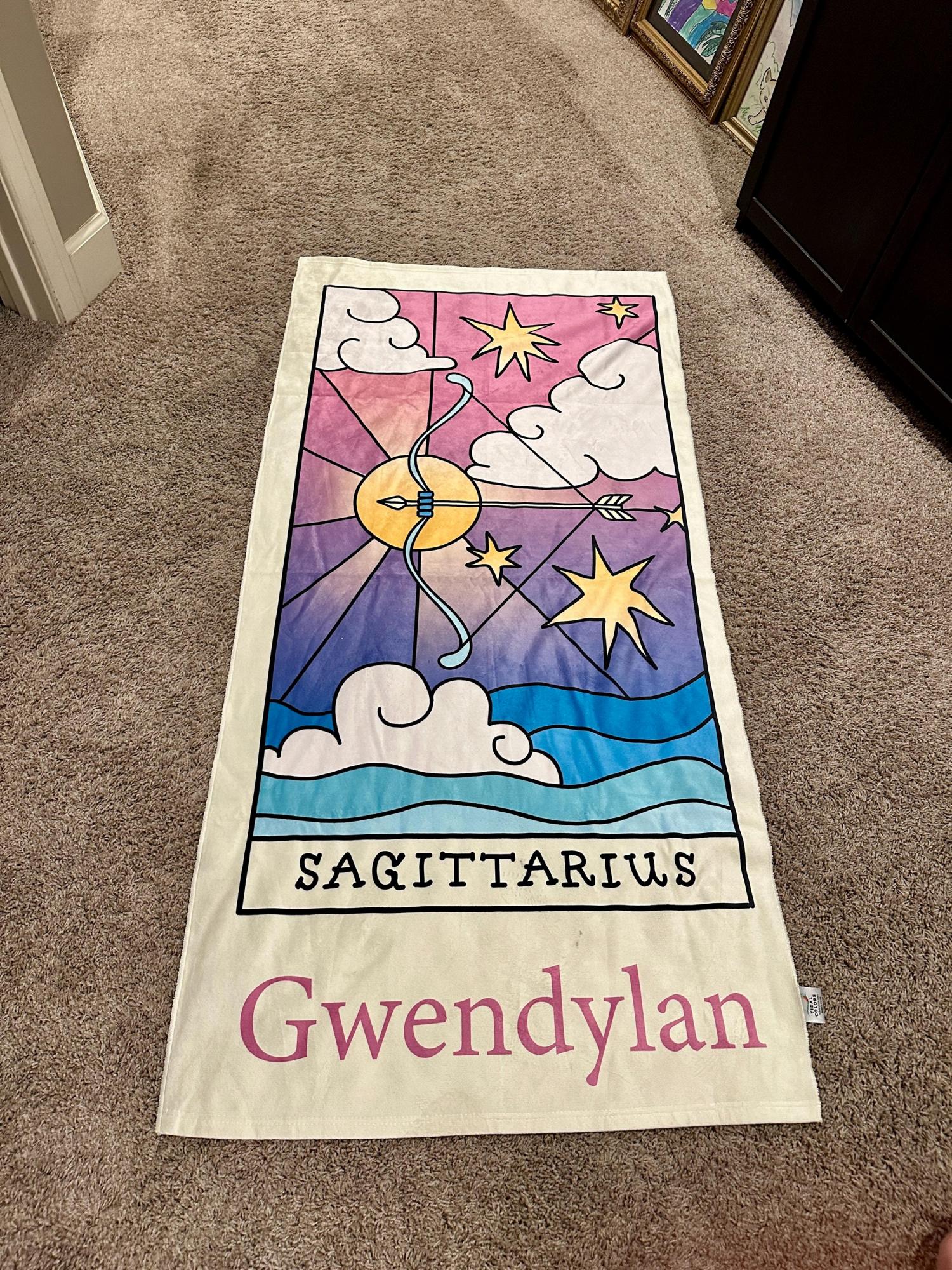 Custom Zodiac Beach Towel: Personalized Horoscope Gift